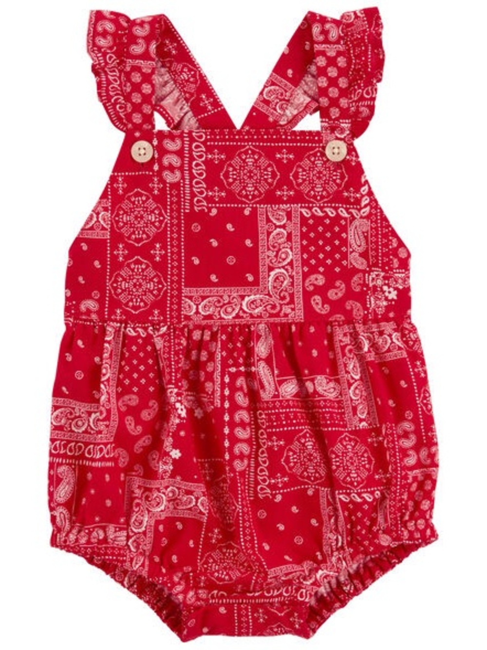 Baby Bandana Print Criss-Cross Bubble